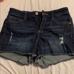 Arizona jeans dark wash high waisted shorts